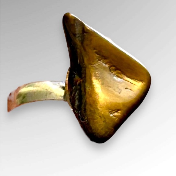 Gorgeous Natural Tumbled Amber Stone Ring Adjustable Band - Picture 8 of 16